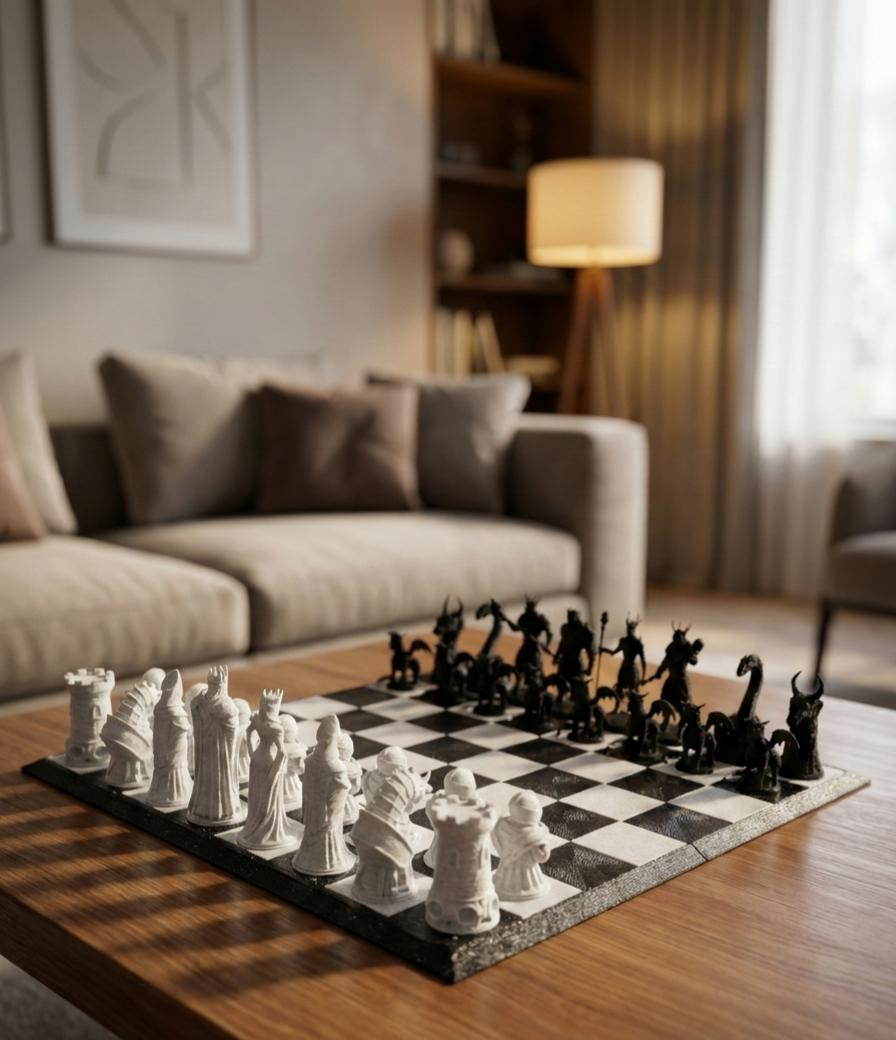 Ajedrez Fantasía Épica – Caballeros y Magos vs Dragones 🐉♟️