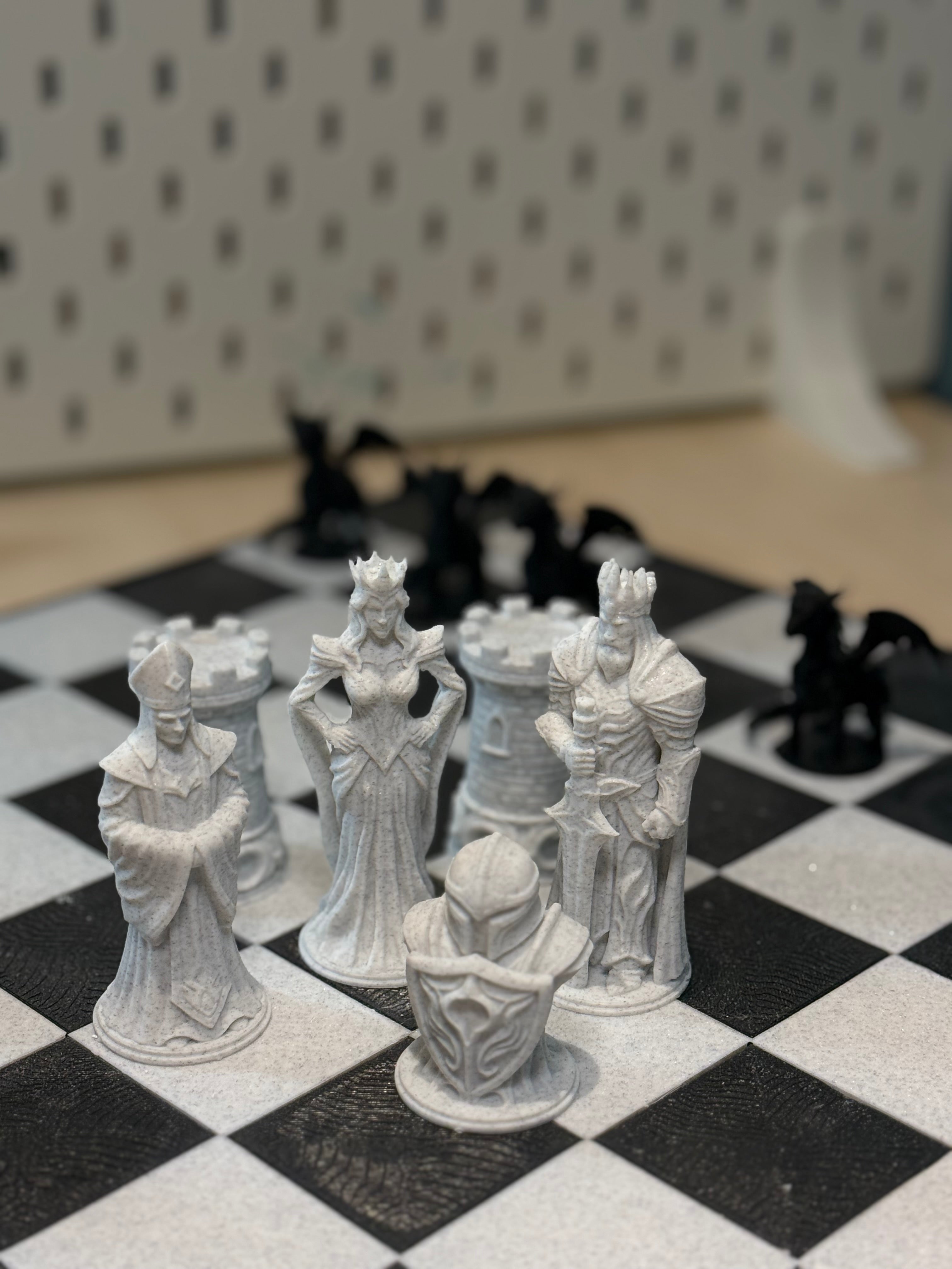 Ajedrez Fantasía Épica – Caballeros y Magos vs Dragones 🐉♟️